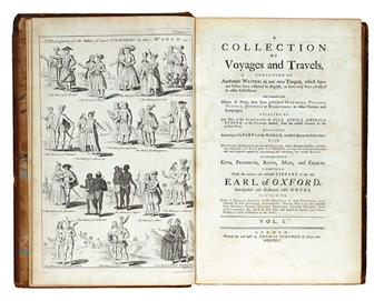 TRAVEL  OSBORNE, THOMAS. A Collection of Voyages and Travels.  2 vols.  1745.